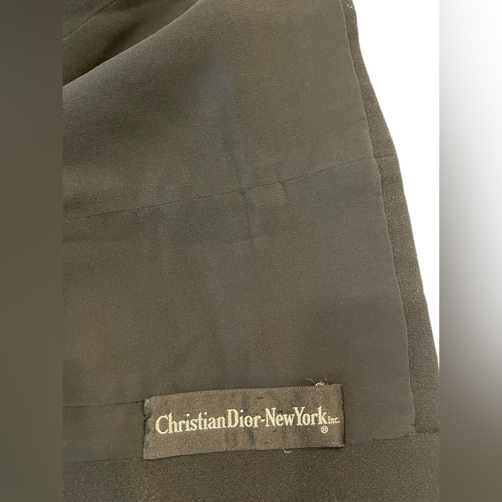 1950s Christian Dior Espresso Classic Black Women's Button-Front Blazer Jacket - Picture 11 of 12
